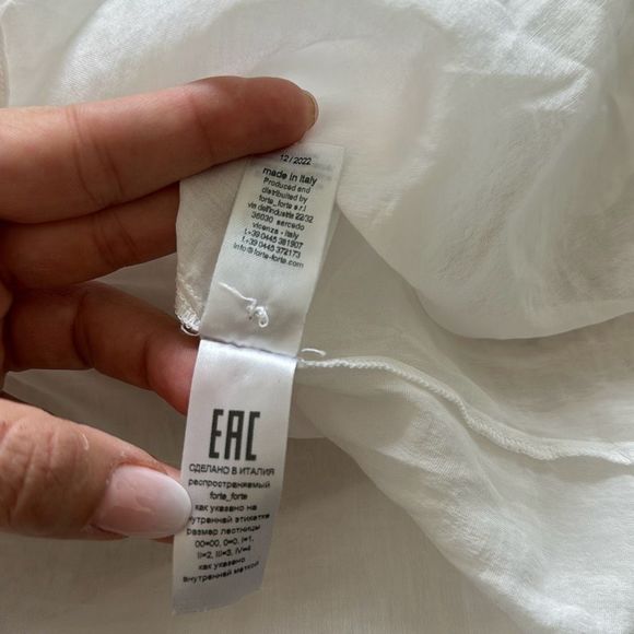 Forte Forte Button Down Blouse White Size 8 - Picture 9 of 12